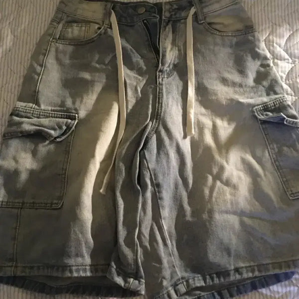 [BUNJANG] Bermuda Cargo Denim Shorts / 버뮤다 청바지