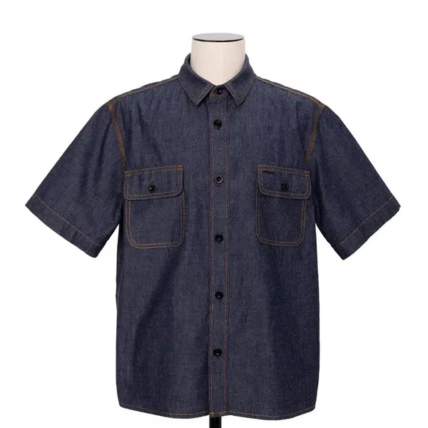 [BUNJANG] Sacai Lightweight Denim Short Sleeve Shirt Size 2 / 사카이(sacai) 라이트웨이트 데임 숏슬리브 셔츠 2