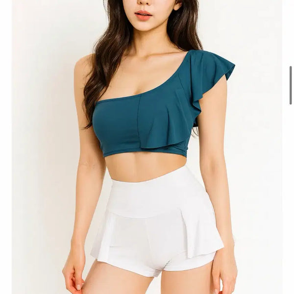 [BUNJANG] Kelly Sports Cream Shorts White S / 켈리스포츠 크림쇼츠 화이트 S (새거같음) 폴웨어 폴댄스 폴복 숏츠