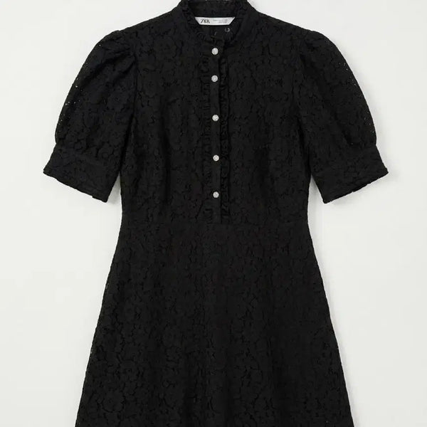 [BUNJANG] Zara Black Lace Dress Vintage / 여성S/ 자라 블랙 레이스 원피스 빈티지킹