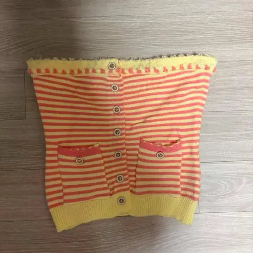 [BUNJANG] Stripe Knit Tube Top / 니트튜브탑 새거