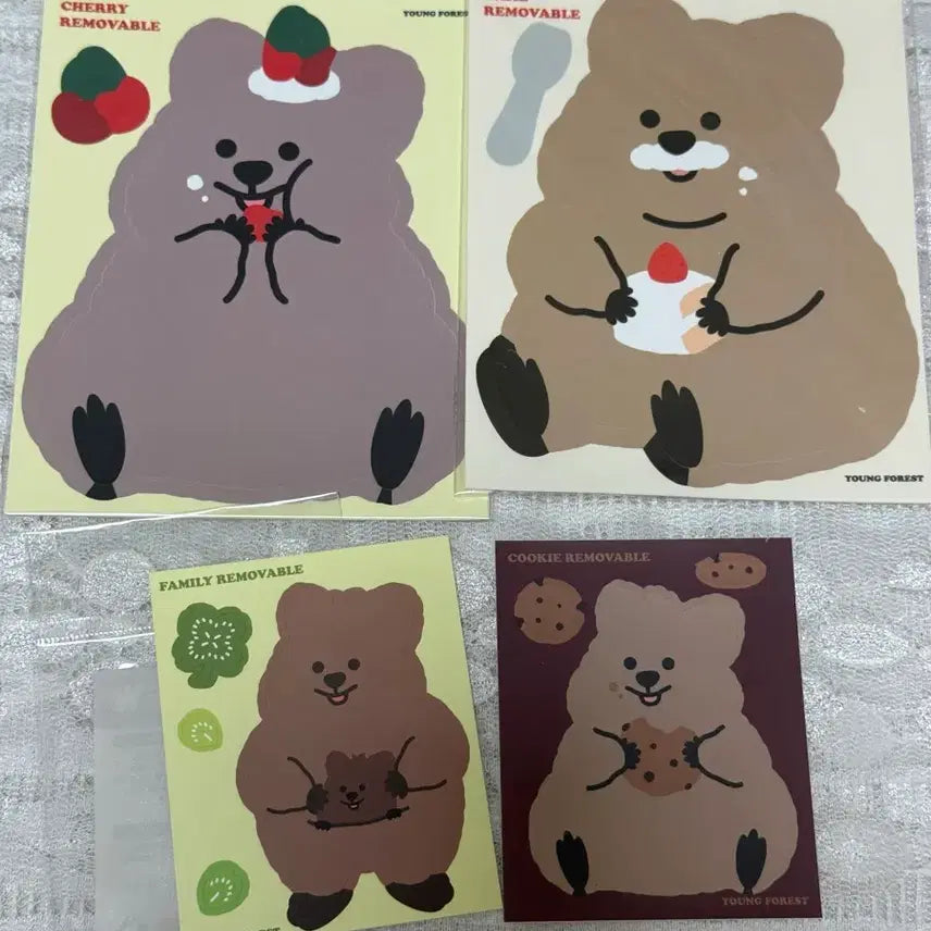 [BUNJANG] Youngyi's Forest Flower Car Removable Sticker 4-Piece Bundle Set / 영이의 숲 꽃카 리무버블 스티커 4장 (일괄)