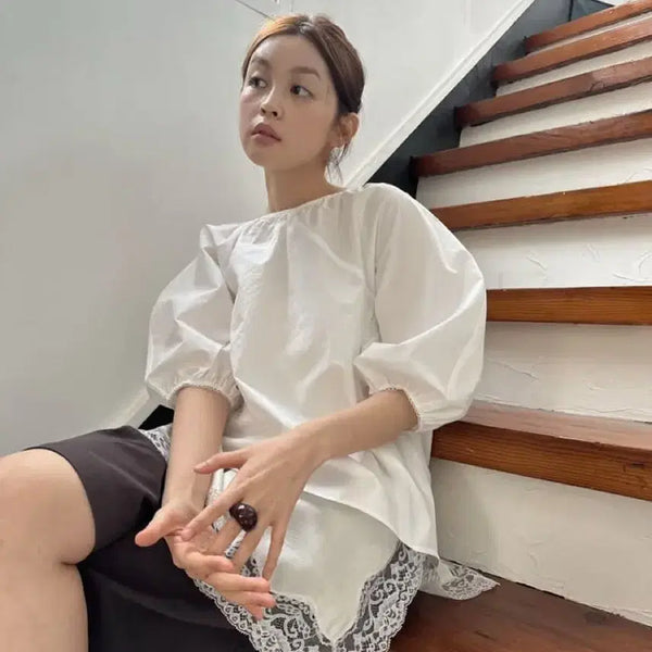 [BUNJANG] Mare Cutline Blouse White / mare 마레 컷라인 블라우스 화이트