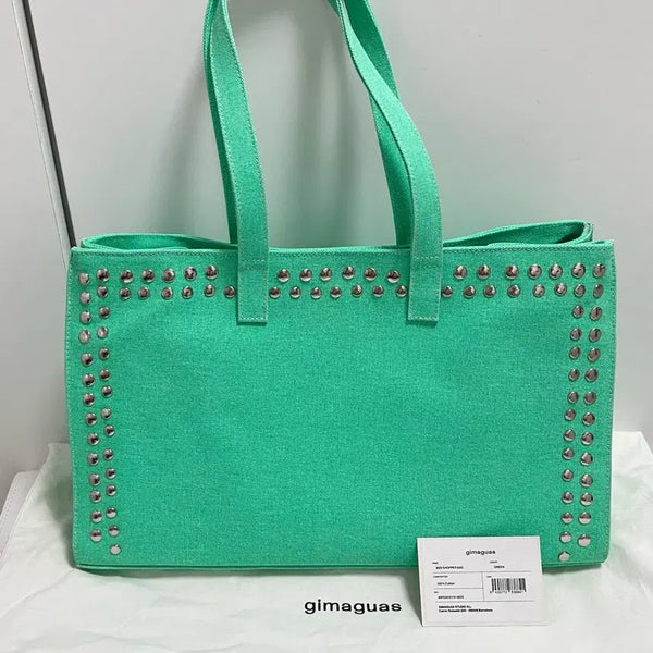 [BUNJANG] Gimaguas Midi Shopper Studded Tote Bag / (새상품) 기마구아스 Midi Shopper 스터드 미디 쇼퍼백/민트