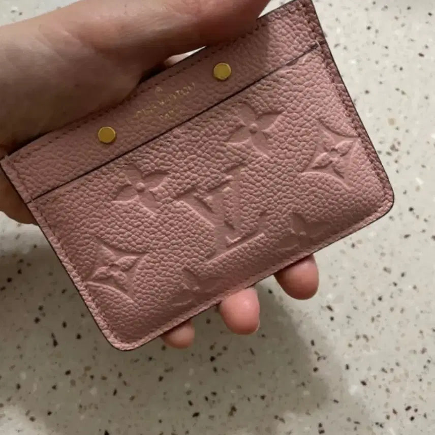 [BUNJANG] Louis Vuitton Monogram Empreinte Card Holder Pink / 루이비통 카드지갑