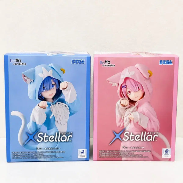 [BUNJANG] Sega Re:Zero Rem & Ram Mofumofu Pack Figure Set (Sealed) / (미개봉)세가 리제로 렘&람 모후모후팩 피규어
