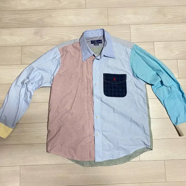 [BUNJANG] Polo Ralph Lauren Color Block Fun Shirt Crazy Pattern / 폴로 랄프로렌 컬러 블록 펀 셔츠 크레이지 패턴