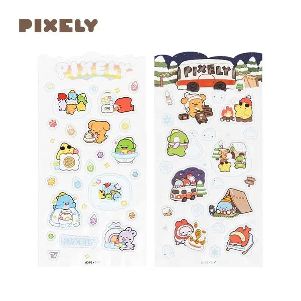 [BUNJANG] Pixeliy Fluffy Sticker Bundle Set / 픽셀리 폭신 스티커 두개 일괄