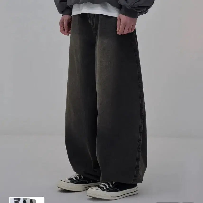 [BUNJANG] Wide Fit Denim Pants Black / 와이드 핏 데님 팬츠 블랙