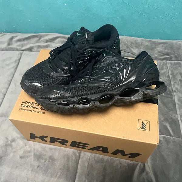 [BUNJANG] Mizuno Wave Prophecy LS Black Running Shoes 290 / 미즈노 웨이브 프로페시 LS 블랙 290