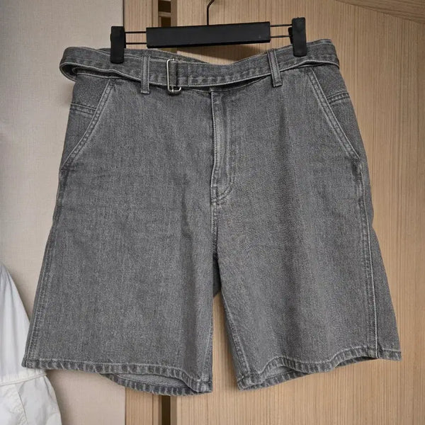 [BUNJANG] Solid Homme Grey Denim Shorts / (46) 솔리드옴므 그레이 데님 반바지 청바지 쇼츠