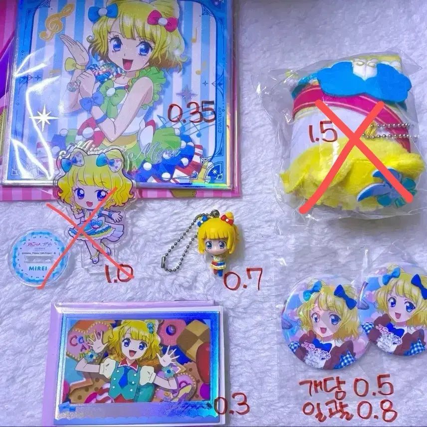 [BUNJANG] PriPara Mirei SD Acrylic Stand, Keychain, Badge, Card, Mochi Kororing, Shikishi Set / 프리파라 미레이 미래 굿즈 판매합니다