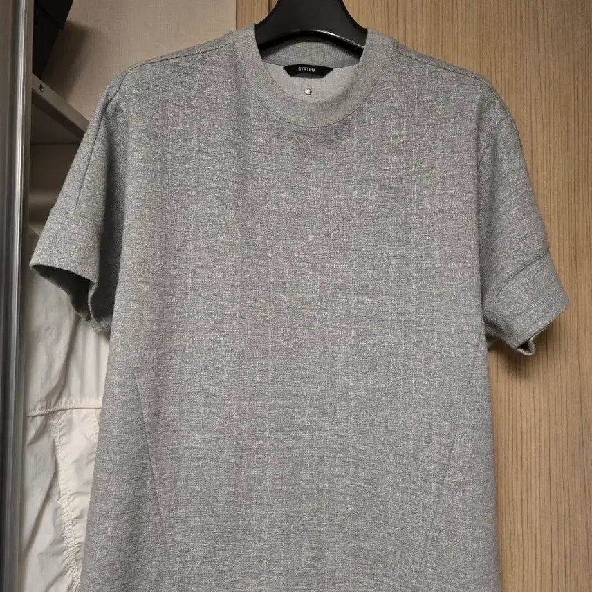 [BUNJANG] System Homme Semi Oversized Fit Short Sleeve T-Shirt - Grey / 시스템옴므 세미오버핏 반팔티 그레이 티셔츠
