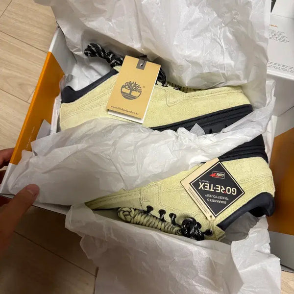 [BUNJANG] Timberland Heritage Waterproof Suede Mid Boots Light Green / 팀버랜드 헤리티지 고어텍스 목 토 미드 부츠 라이트 그린 스웨이드