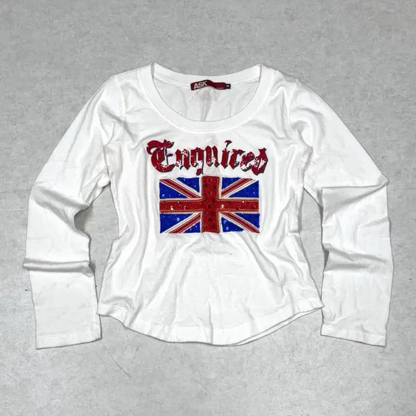 [BUNJANG] Union Jack Cubic Long Sleeve / Ask 유니언잭 큐빅 롱슬리브
