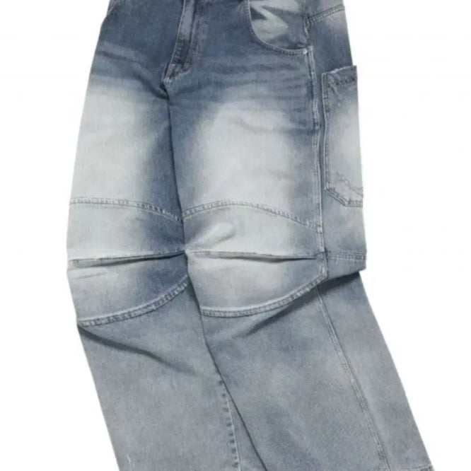 [BUNJANG] MJD 3D Knee Denim Pants Blue / [M] MJD 3D KNEE DENIM PANTS BLUE
