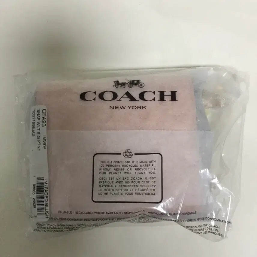 [BUNJANG] Coach Signature Snap Wallet Pink / 코치 스냅 월렛 시그니처 핑크