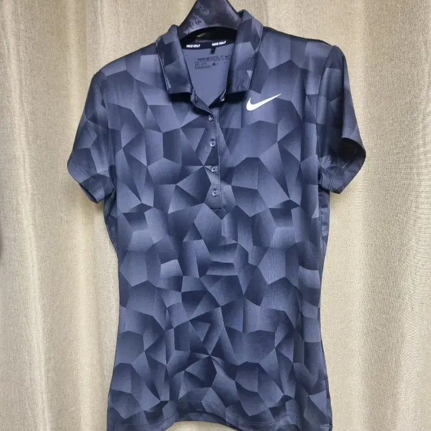 [BUNJANG] Nike Golf Women's Short Sleeve Polo Shirt - Grey Pattern / 나이키 골프 여성 반팔 카라티 셔츠 그레이 패턴