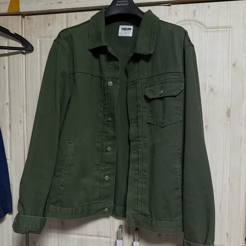 [BUNJANG] SIDO Khaki Denim Jacket (M) / 시도 카키색 데님 자켓 m