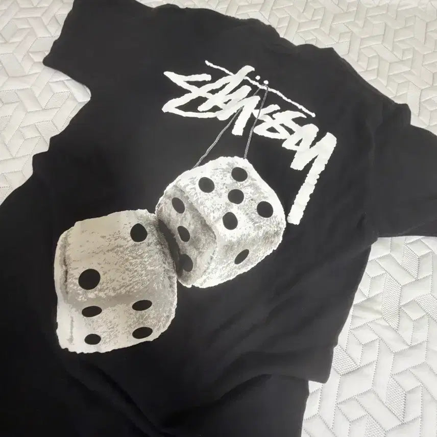 [BUNJANG] Stussy Fuzzy Dice T-Shirt Black / 스투시 퍼지 다이스 티셔츠