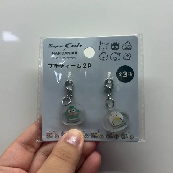 [BUNJANG] Sanrio Hangyodon + Pecle Motorcycle Acrylic Keyring Set / 산리오 해피단브이 - 한교동 + 페클 오토바이 아크릴 키링
