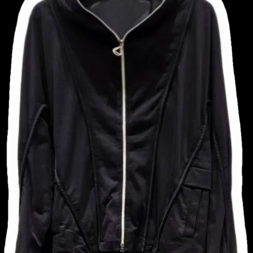 [BUNJANG] Solid Homme 24FW Side Zip Hoodie Full Zip Black / 솔리드옴므 사이드지퍼 후드 풀집업 46 48 50 52