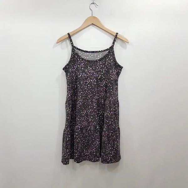 [BUNJANG] Vintage Mori-girl Floral Sleeveless Long T-shirt Women's M / R682 빈티지 꽃 패턴 모리걸 하구미룩 스판 슬리브리스 나시 롱 티셔츠 여M