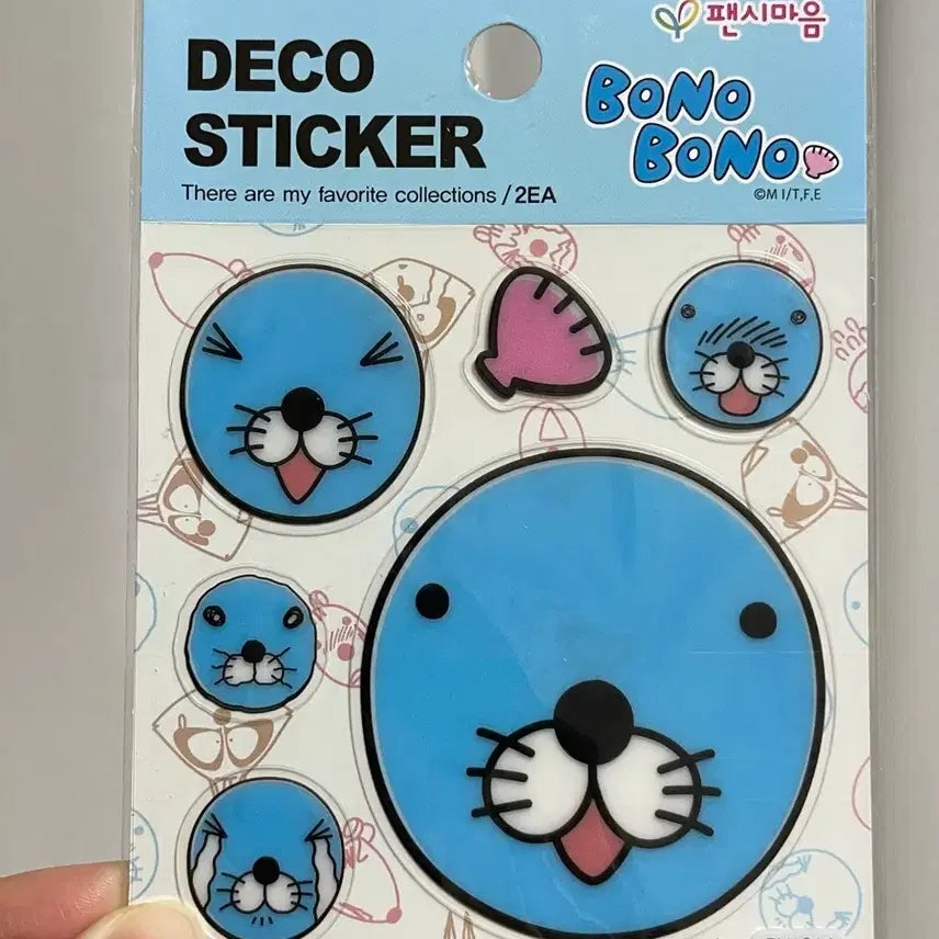 [BUNJANG] Classic Bonobono Clear Sticker Set / 고전) 보노보노 클리어 스티커