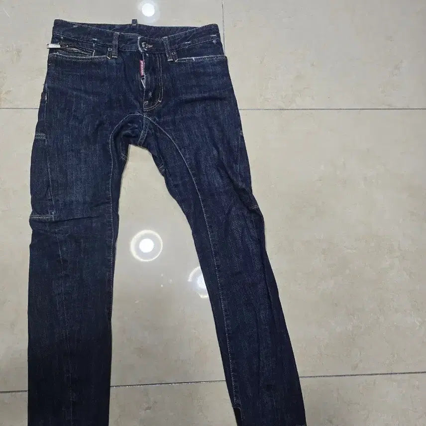 [BUNJANG] DSQUARED2 Titan Check Leather Patch Biker Jeans / 디스퀘어드 티탄체크 가죽패치 바이커진
