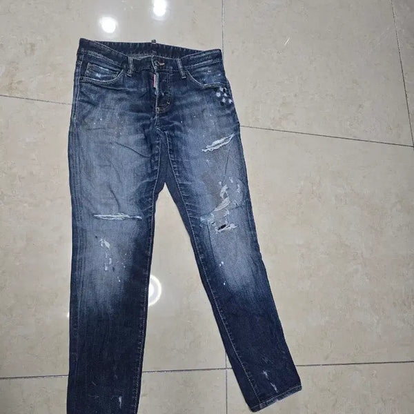 [BUNJANG] DSQUARED2 Pocket Leather Patch Jeans / 디스퀘어드 포켓가죽패치진