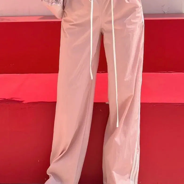 [BUNJANG] KindaMee Jennie Training Pants Pink / [하루할인] 카인다미 제니 트레이닝 팬츠 핑크