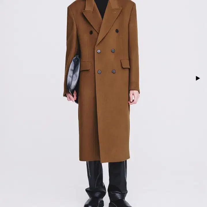 [BUNJANG] Tonywex Cashmere Double Coat Dark Camel / 토니웩 캐시미어 더블코트