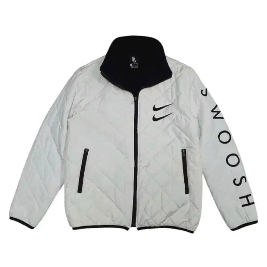 [BUNJANG] Nike Swoosh Quilting Jumper White / 나이키 스우시 퀄팅 점퍼 화이트 (m)