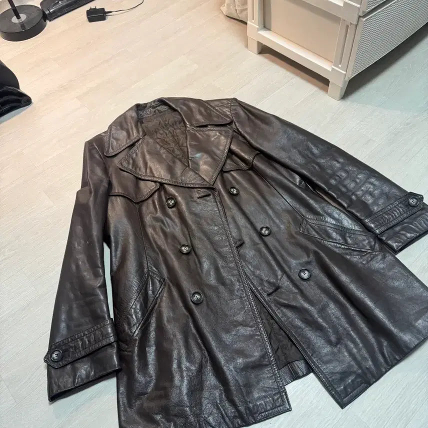 [BUNJANG] Real Leather Half-Coat XL / XL 리얼레더 반코트