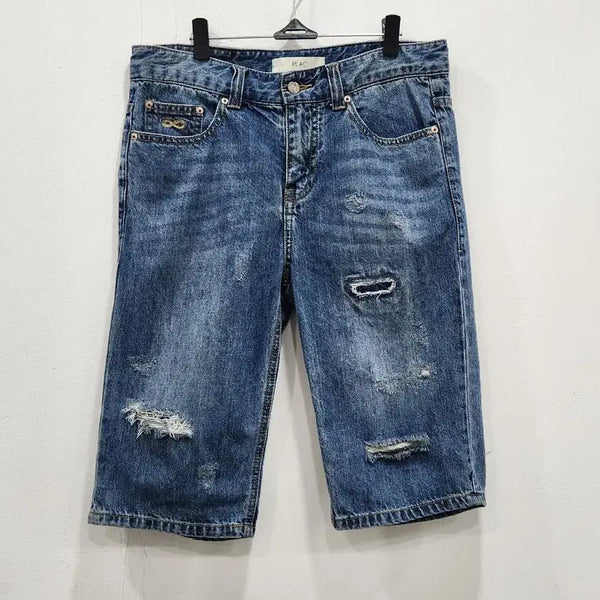 [BUNJANG] PLAC Distressed Denim Shorts 31" Waist / [31] PLAC 플랙 데미지 데님 반바지 31인치