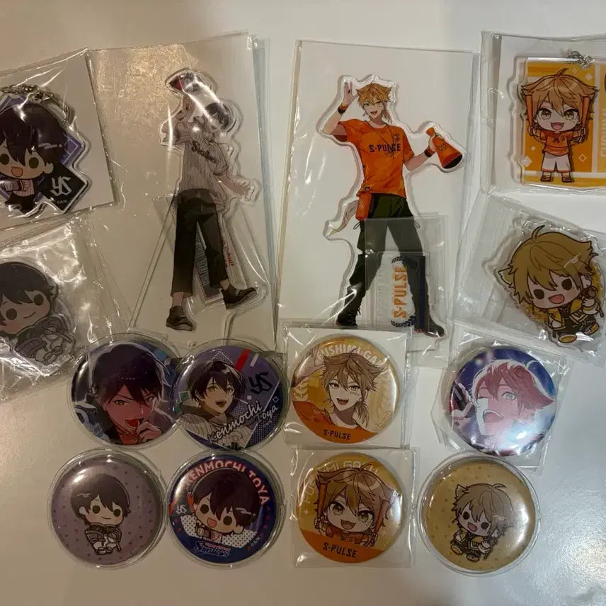 [BUNJANG] Nijisanji Togabito Kenmochi Touya Fushimi Gaku A1 Baseball Series Acrylic Keyring & Badge Set / 니지산지 토가비토 켄모치 토우야 후시미 가쿠 A1 세리그 아크릴 키링 뱃지