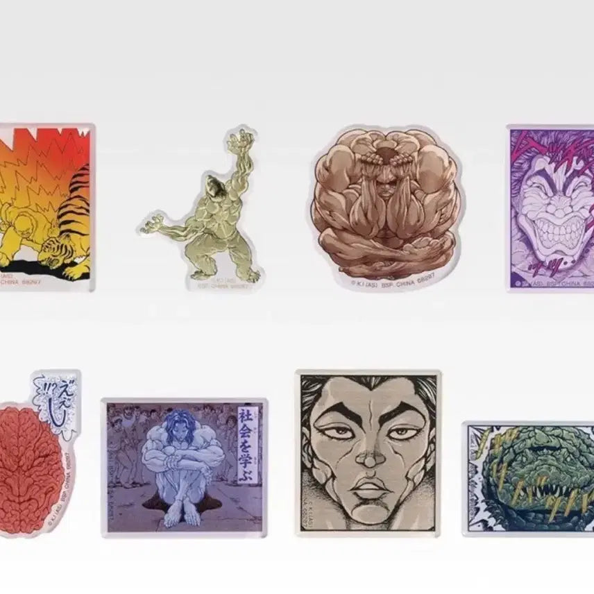 [BUNJANG] Baki Ichiban Kuji Prize I Magnet Set (4 Pieces) Unsealed / 바키 제일복권 마그넷 I상 4개 일괄 미개봉