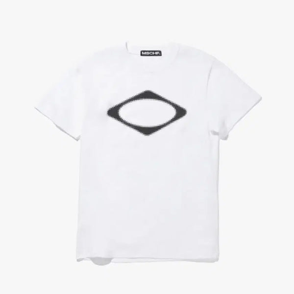 [BUNJANG] Mischief Rhombus Blur T-Shirt Basic White / 미스치프 롬버스 블러 티셔츠 베이직 화이트