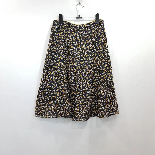 [BUNJANG] Vintage Pattern Flare Chiffon Midi Skirt / R698 JPN 빈티지 패턴 플레어 쉬폰 미디 스커트 여24