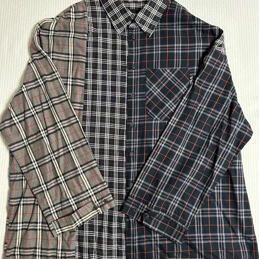 [BUNJANG] AZO BY AZO Over Check Mix Shirt XL / 아조바이아조 오버체크 믹스셔츠XL
