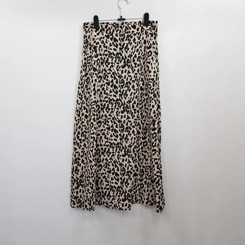 [BUNJANG] Vintage High-Waist Leopard Pattern Flare Long Skirt (Women's M) / R700 빈티지 하이웨스트 레오파드 패턴 플레어 롱 스커트 여M