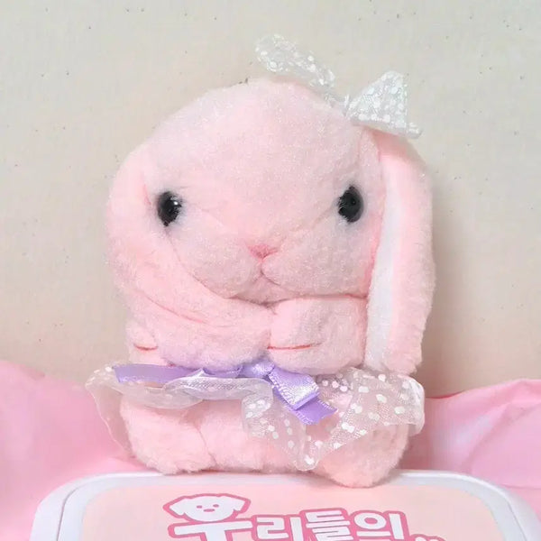 [BUNJANG] Amuse Pink Ballerina Lace Ribbon Poteusa Lotty Mascot Doll Keyring / 고전 빈티지 어뮤즈 아뮤즈 핑크 발레리나 레이스 리본 포테우사 롯삐 마스코트 인형 키링
