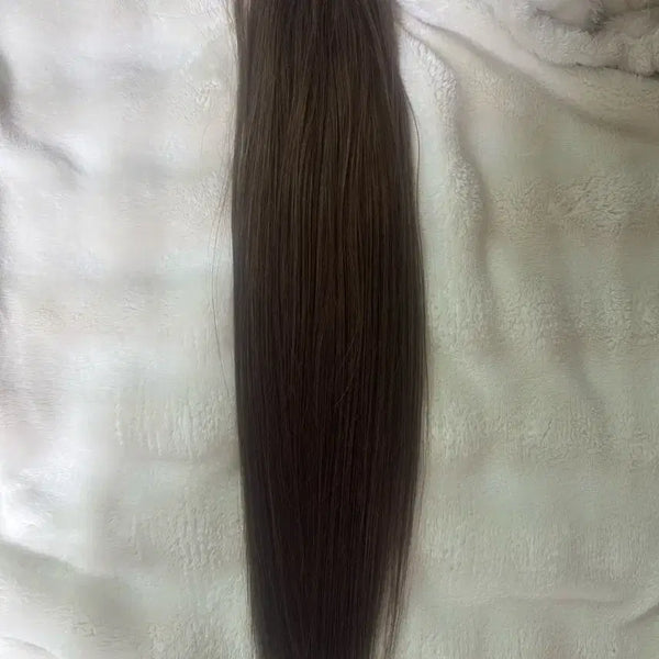[BUNJANG] Soft Tip Brown 16-inch Hair Extensions / 붙임머리 브라운 16인치