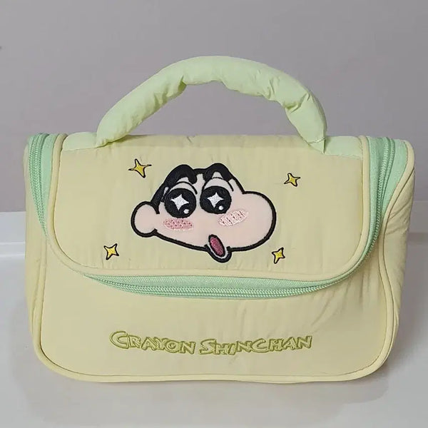 [BUNJANG] Crayon Shin-chan Yellow Pouch / 크레용신짱 짱구 노란색 파우치 새상품
