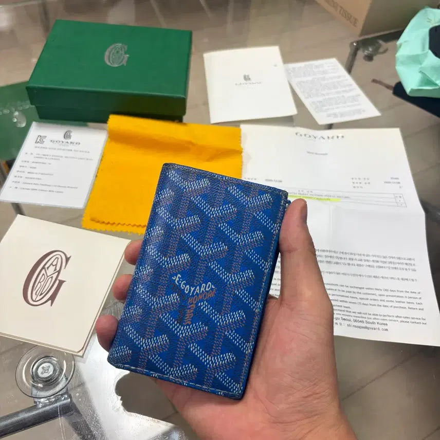 [BUNJANG] Goyard Saint Pierre Card Holder Blue / 상태A/풀구성}고야드 블루 생피에르 카드지갑