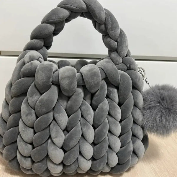 [BUNJANG] Giant Yarn Velvet Bag / (미사용) 자이언트얀 벨벳 가방