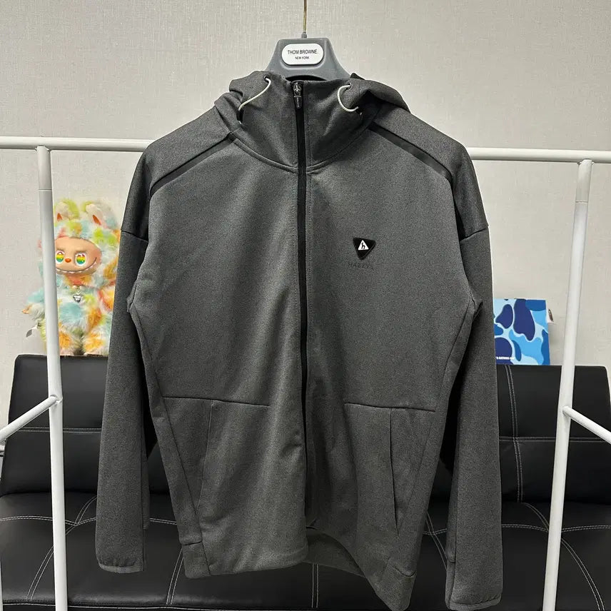 [BUNJANG] Hazzys Golf Men's Hooded Zip-Up Jacket Gray Size 100 / (사이즈100)헤지스골프-남성 후드 집업