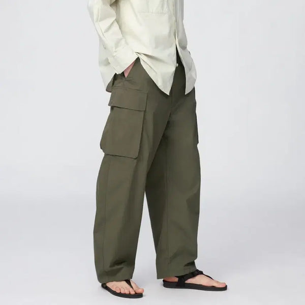 [BUNJANG] Uniqlo U Wide Cargo Pants Dark Green M / 유니클로U 와이드 카고 팬츠 다크 그린 M