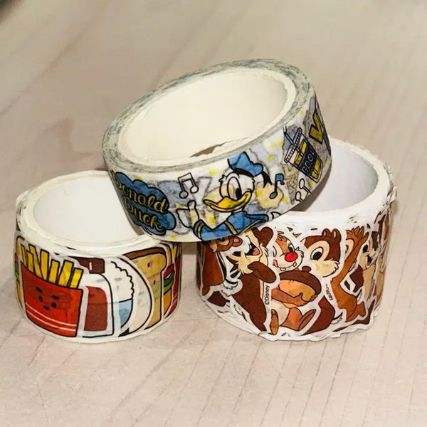[BUNJANG] Disney Food Masking Tape Sticker Set (3 Types) / 마스킹 테이프 스티커 음식 디즈니 3종 일괄