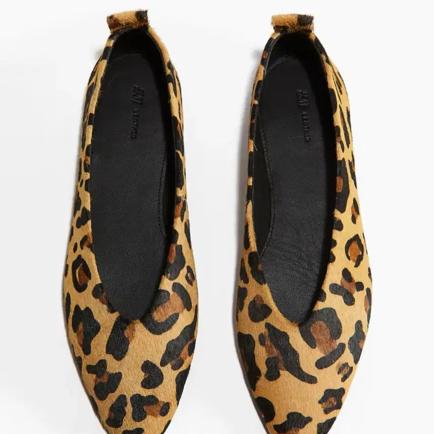 [BUNJANG] H&M Premium Leopard Pattern Flat Shoes / H&M premium 레오파드 패턴 플랫 슈즈